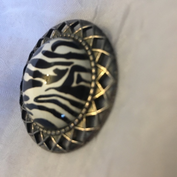 Zebra stripe brooch - Picture 4 of 7